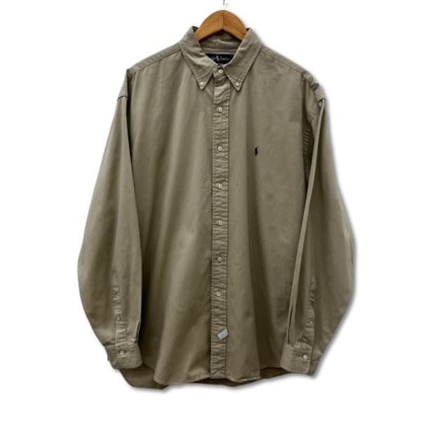 폴로 랄프로렌 옥스포드 버튼 다운 베이지 셔츠