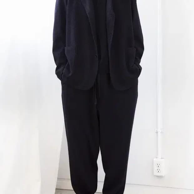 comoli 코모리 울 핀 실크 셋업