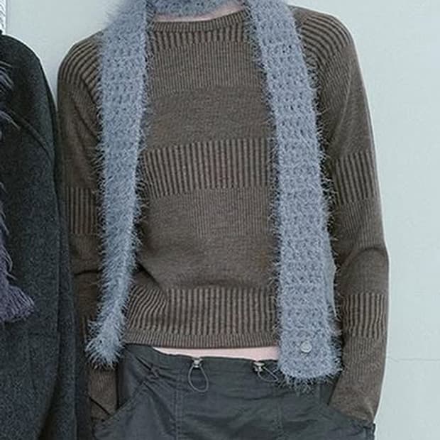 타입서비스 믹스 니트 브라운