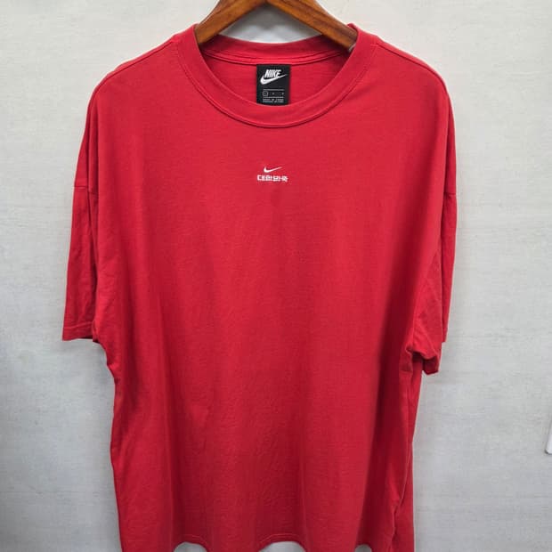 나이키 대한민국 자수로고 반팔 L 오버핏 