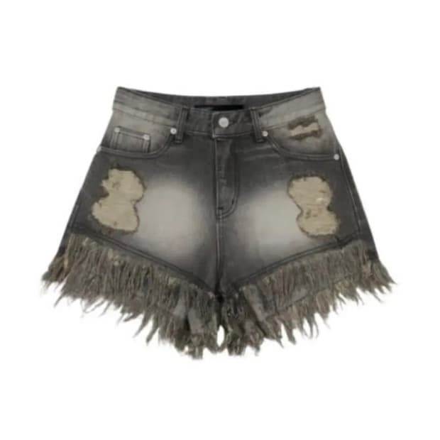 보헴서 데미지 워싱 쇼츠 S