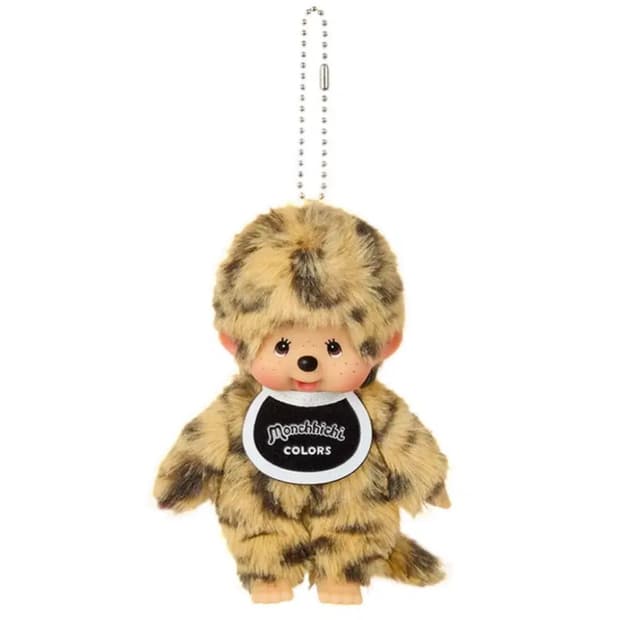 (새상품)몬치치 컬러스 키 체인 레오파드 프린트