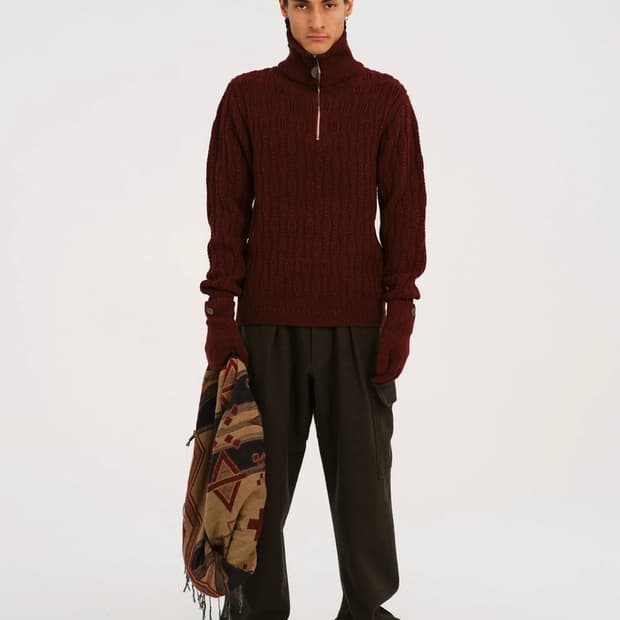 Hyein Seo 혜인서 니트 w/ 장갑 버건디 3사이즈