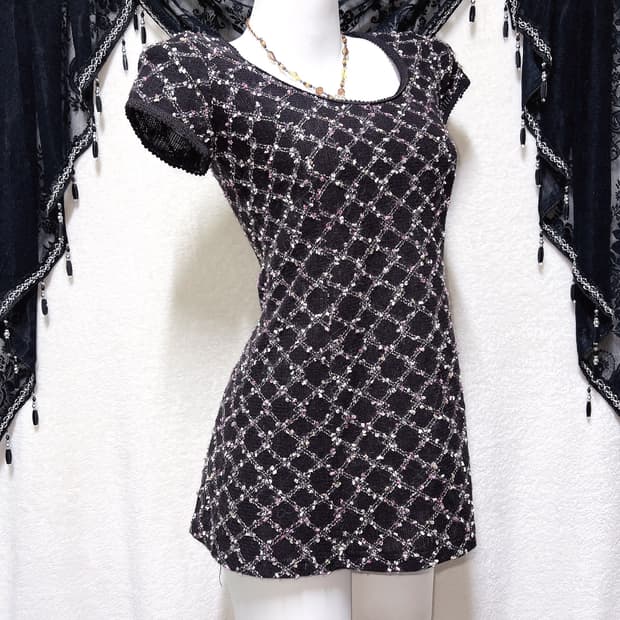 세실맥비 트위드 니트 미니원피스 라떼갸루 러블리 히메 슈슈룬 쇼콜라 핀터