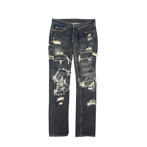 Tetei 00s archive distressed grunge deni