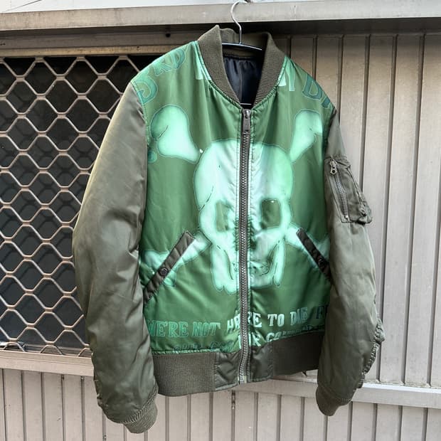 Avirex shirring skull reversible flight 