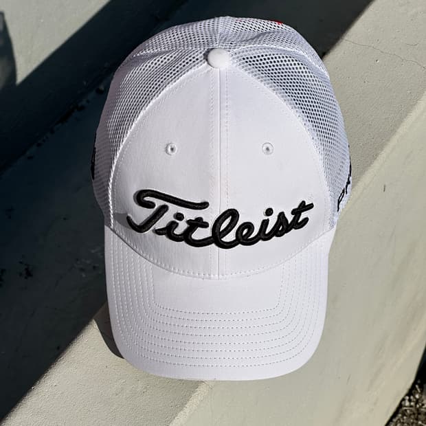 [F] 타이틀리스트 로고 화이트 볼캡 모자 골프
