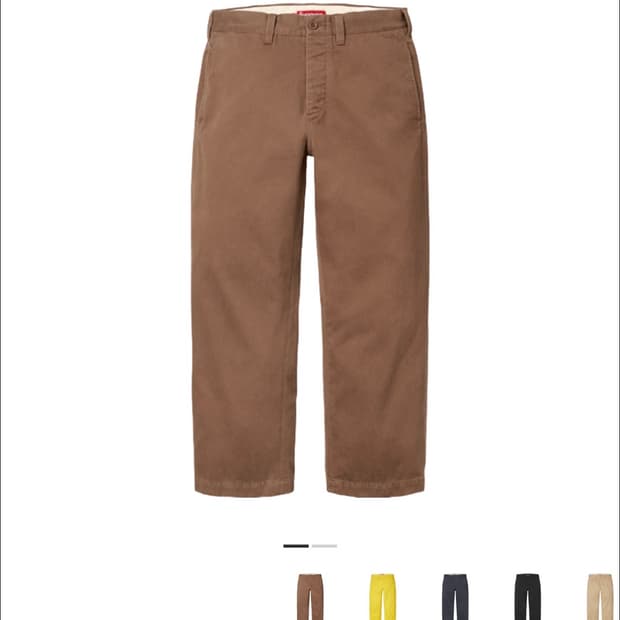 슈프림 치노팬츠 브라운 32