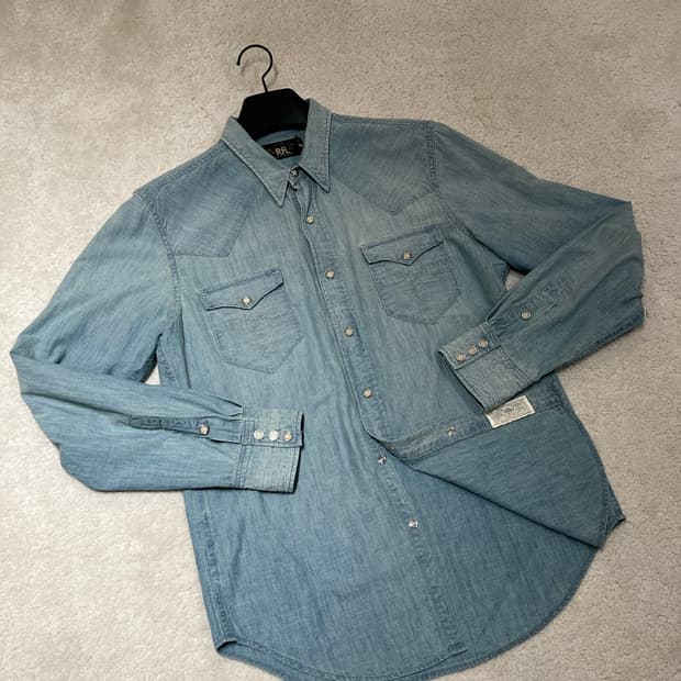 더블알엘 샴브레이 콘초 웨스턴 셔츠