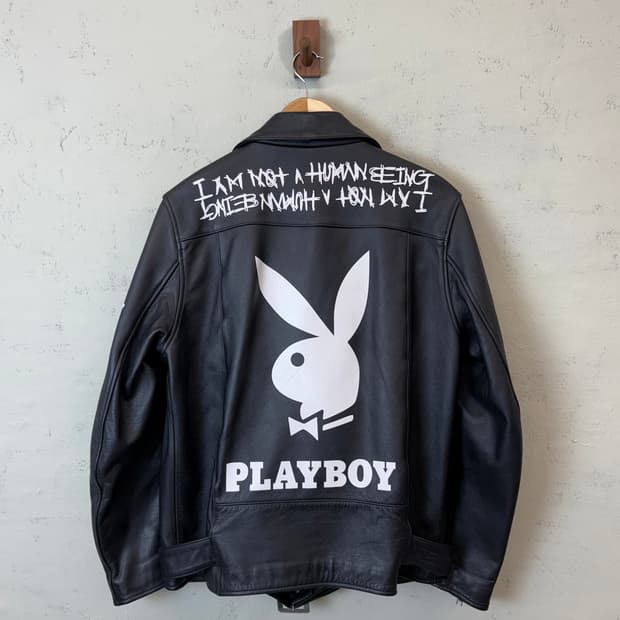 아임낫휴먼비잉 플레이보이 빈티지 레더 라이더 자켓