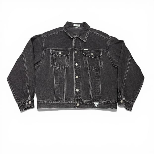 95 게스 USA 흑청 데님자켓