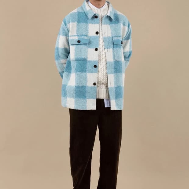 드롤드무슈 체크 자켓