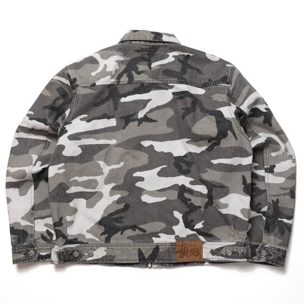 스투시 Stussy 카모 워크자켓 그레이 L