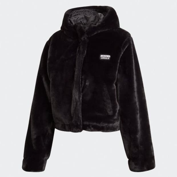 아디다스 퍼 후드 자켓 xs