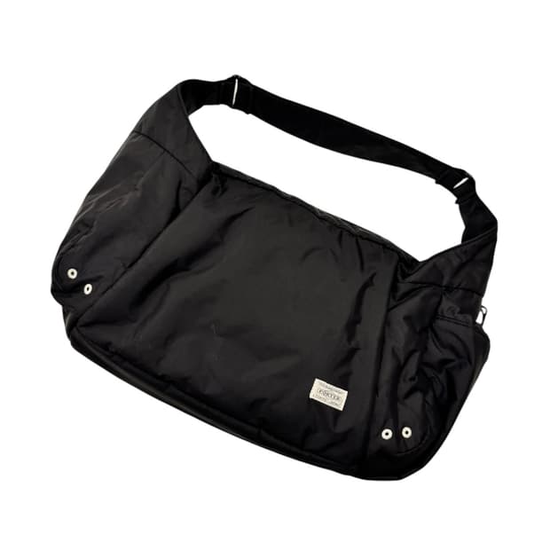 포터 CUE 숄더백 호보백 블랙