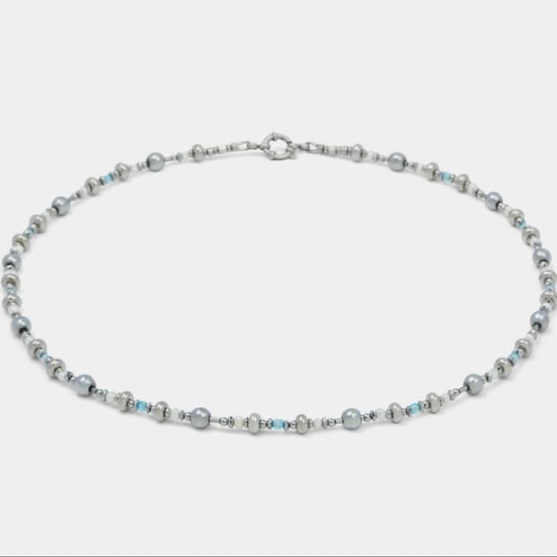 CASIOPEIA Bluerondo Topaz Pearl necklace