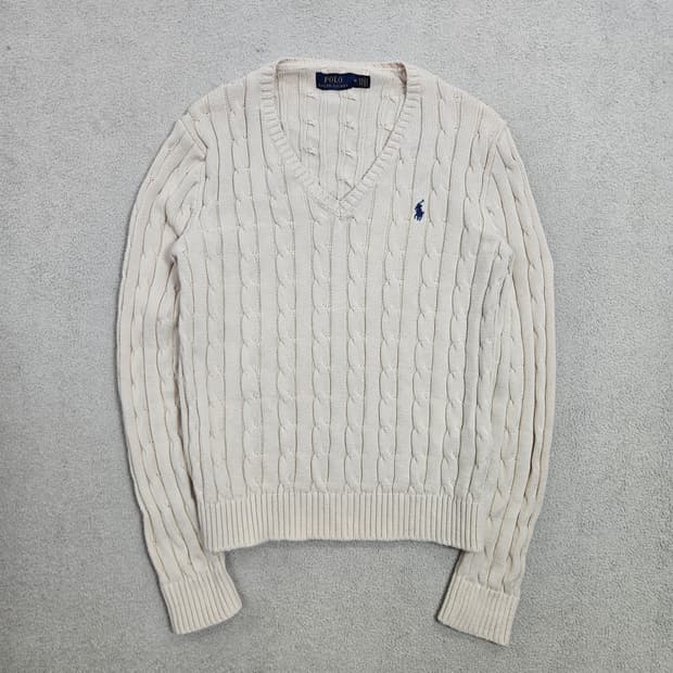 폴로 랄프 로렌 여성 케이블 니트 M