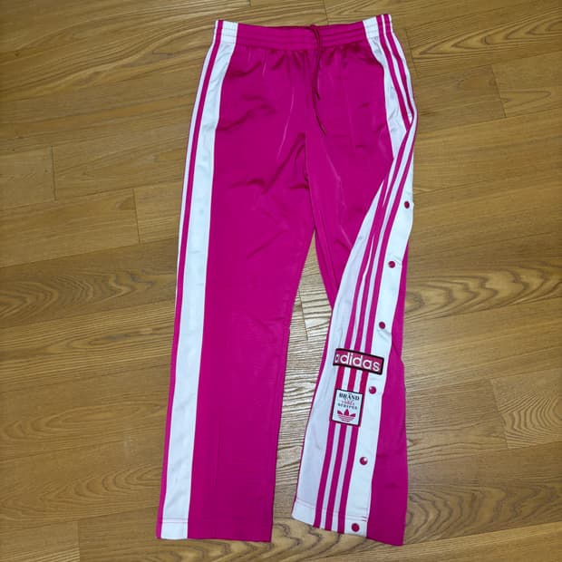 아디다스 핑크 삼선 트랙 팬츠 J/L