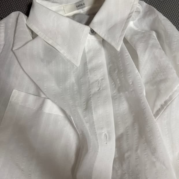 카셀 CACELE STRIPE SHEER SHIRTS cos