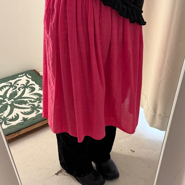 일본빈티지 모리 자수 미디스커트