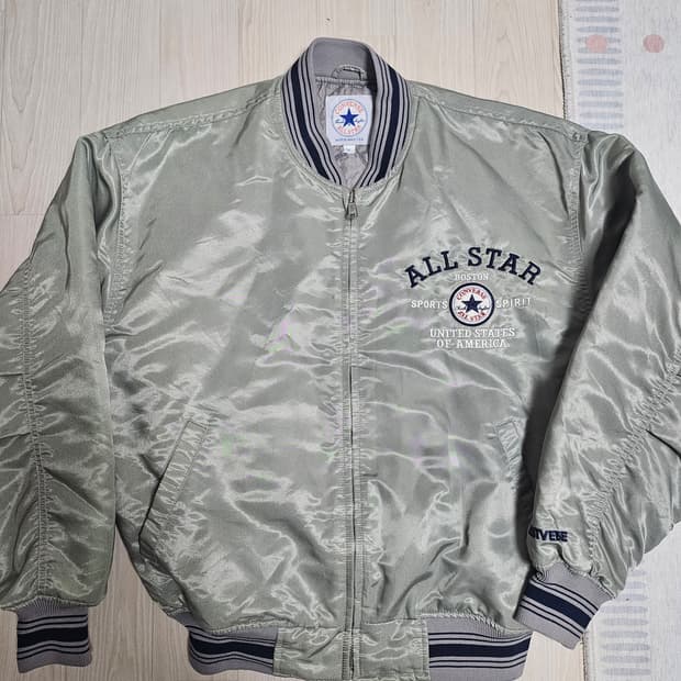 90s 컨버스 올스타 실버그레이 봄버 자켓