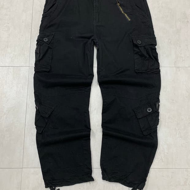 블랙 카고 팬츠 #437