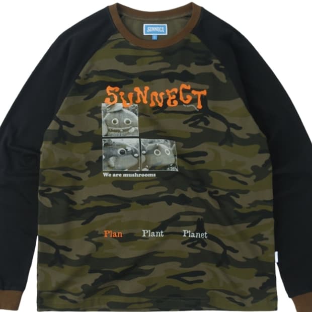써넥트 W.A.M. 래글런 롱슬리브 티셔츠 카모 1사이즈