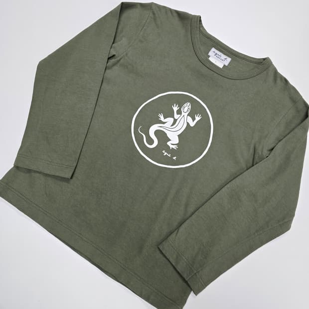 키즈L 아네스베 카키 긴팔티