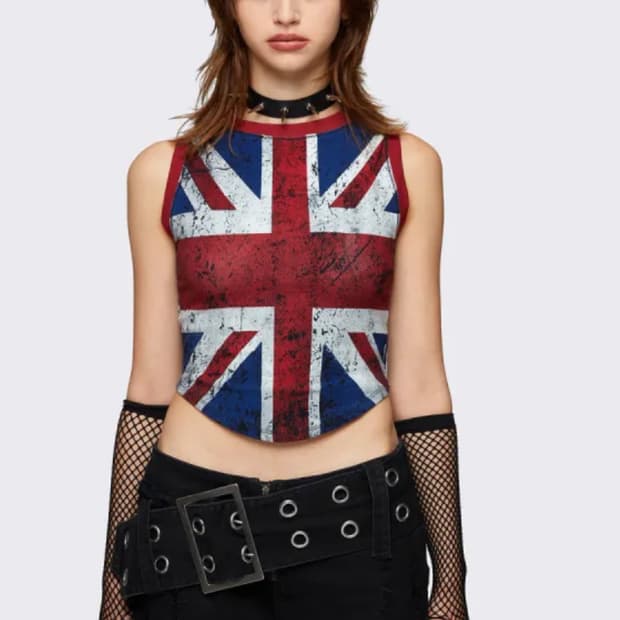 Minga london union jack vest top