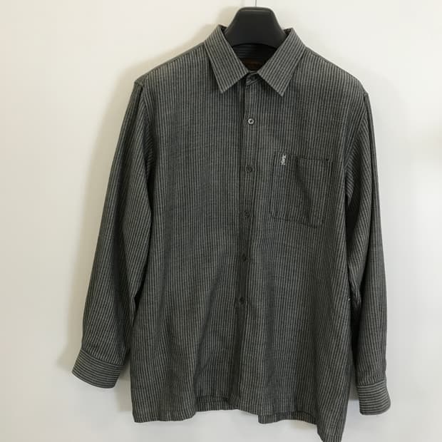 YSL 입생로랑 자수로고 울혼방셔츠 [XL]