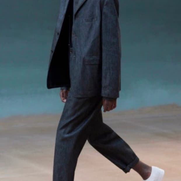 르메르 샴브레이 데님 셋업 