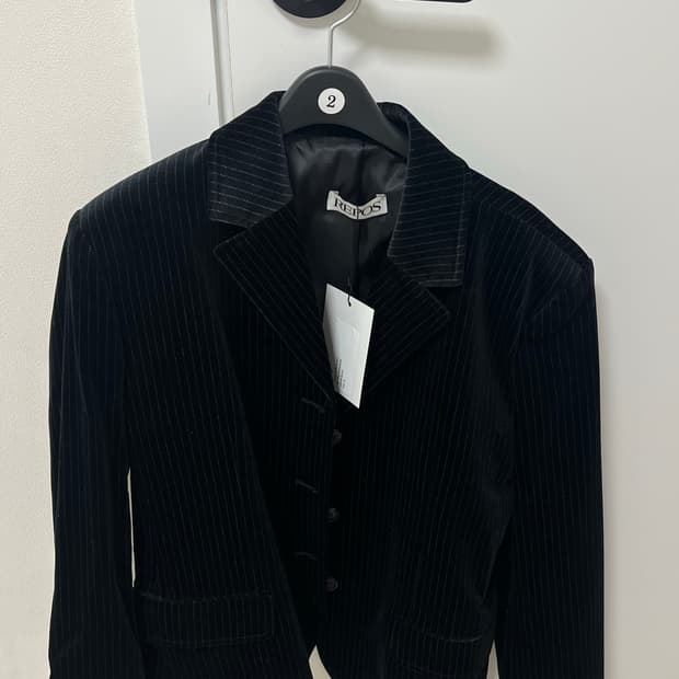 REPOS VELVET SLIM JACKET_BLACK M