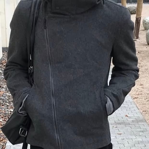 사선지퍼 울자켓