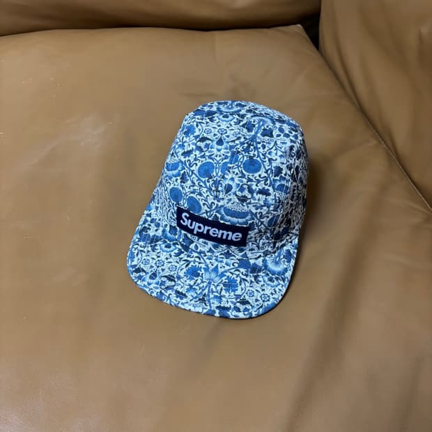 슈프림 캠프캡 모자 박스로고 리버티 플로랄