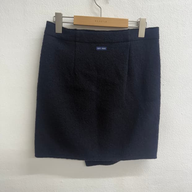 세인트제임스 미니 로고 울 네이비 미니 스커트 xxs