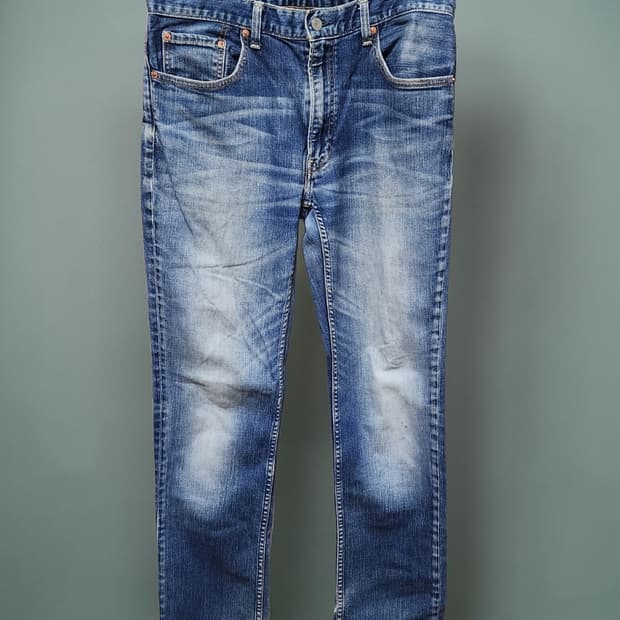 LEVI'S 빈티지 551 데님 워싱 청바지