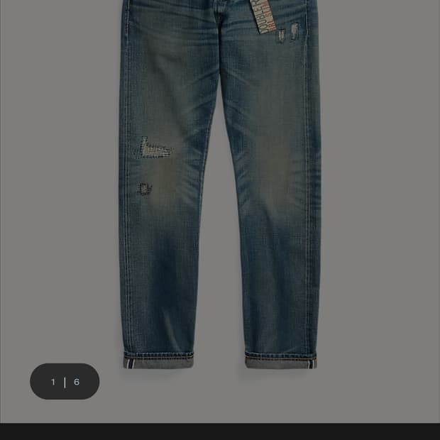 RRL 더블알엘 슬림핏 셀비지 진