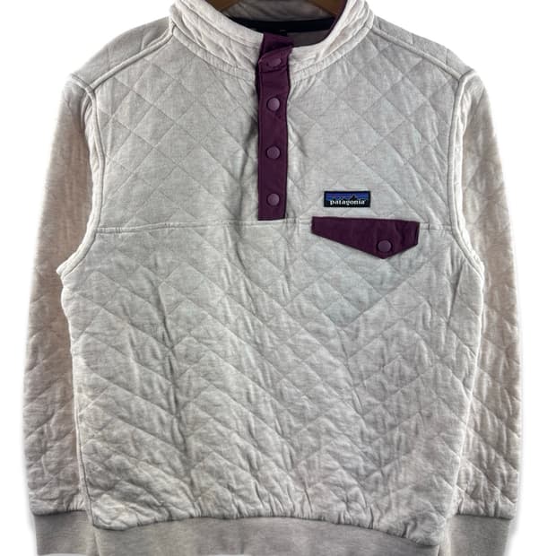 파타고니아 버건디 오가닉 코튼 퀼트 스냅-T 풀오버2305