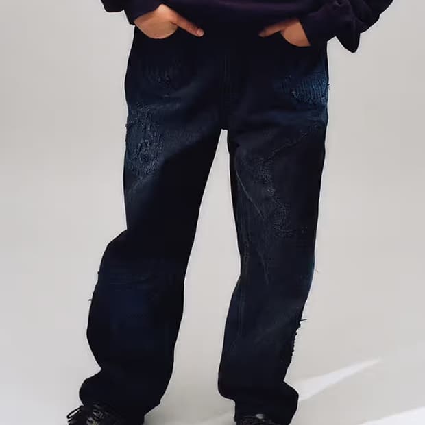 디스이즈네버댓 x 펠릭스 더 캣 데미지드 진 블랙