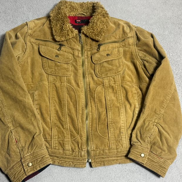 남녀공용 DIESEL 디젤 코듀로이 쉐르파 트러커 자켓 M 00s