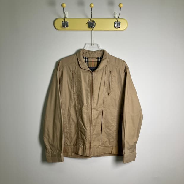 버버리 베이지 코튼 블루종 자켓