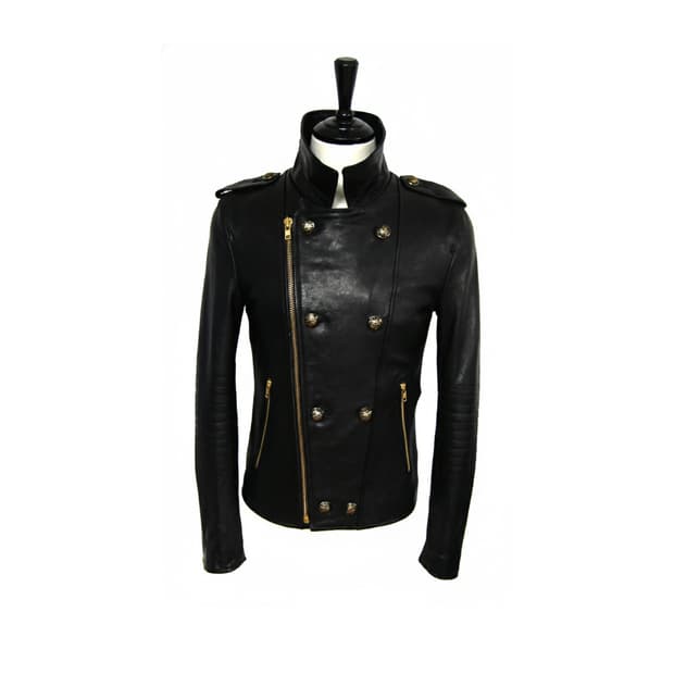 206 옴므 206 HOMME 블랙 레더 더블버튼 자켓