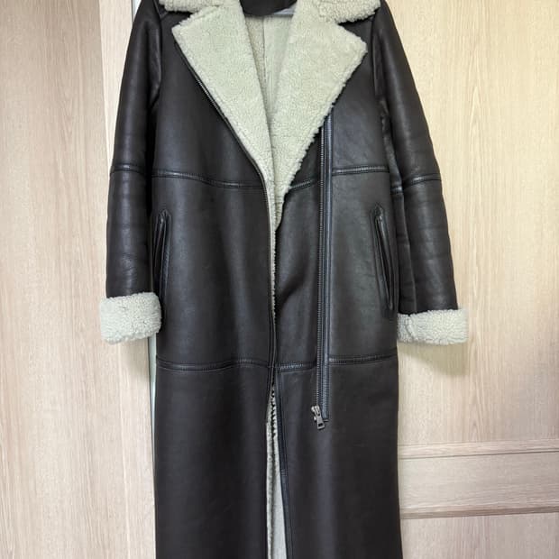 양가죽 무스탕 롱 코트 s~m