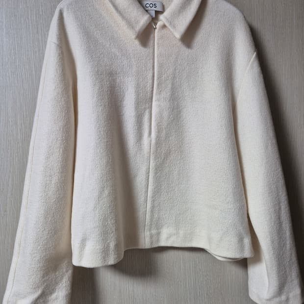 COS 코스  반집업 아이보리 울 자켓 S 신형