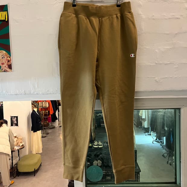 Champion 리버스위브 브라운 조거팬츠 L