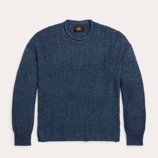 RRL 더블알엘 코튼 리넨 롤넥 스웨터 M