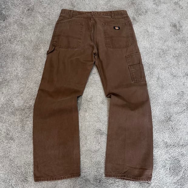 디키즈 브라운 카펜터 워크 팬츠(33)