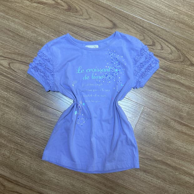 빈티지 메조피아노 레이스 별 반팔 티셔츠 히메갸루 로걀 라떼 모리걸