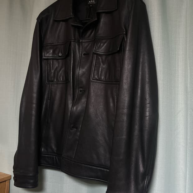 A.P.C. 램스킨 레더 자켓 블랙 XL