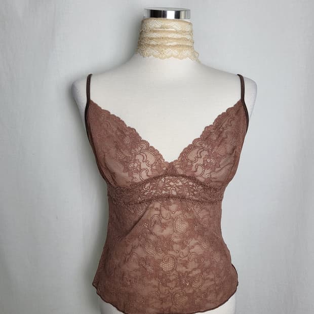 빈티지 브라운 숏 슬리브리스